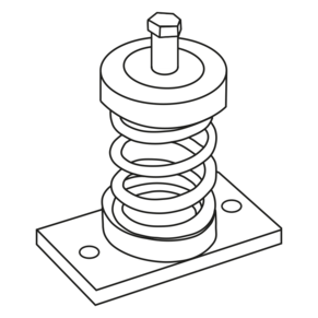 VVCp-VO spring-loaded anti-vibration mount