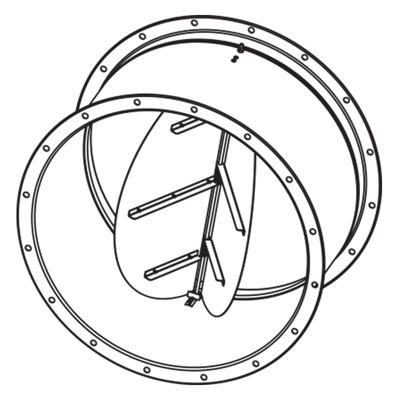 Backdraft damper KOM-VO, KOM-VO...400/2