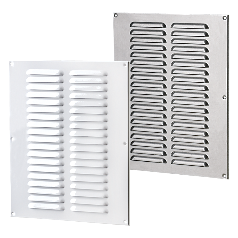 VENTS Supply and exhaust multiple-row metal edge-raised grilles MVMPO series