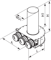 FlexiVent 0811125/63x3 / DN63