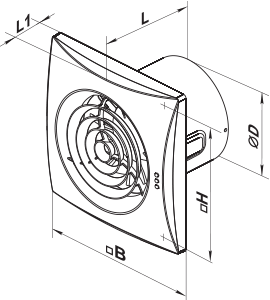 VENTS 100 Quiet-Mild (220-240 V / 60 Hz)