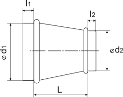 VENTS One-sided reducer 500/400